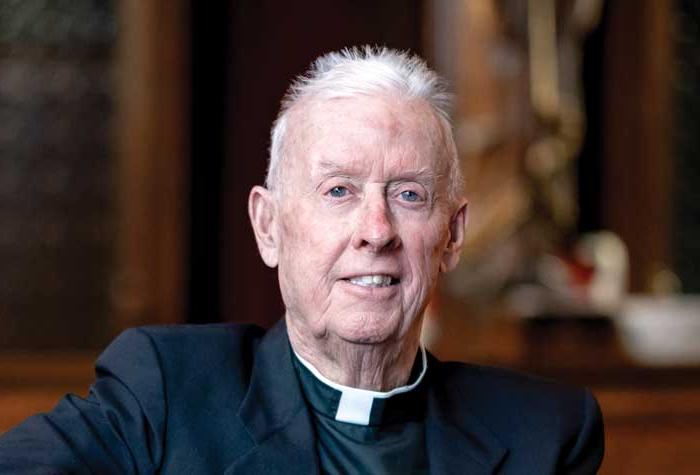 Photograph of the Harvey D. Egan, SJ in St. Mary's Chapel